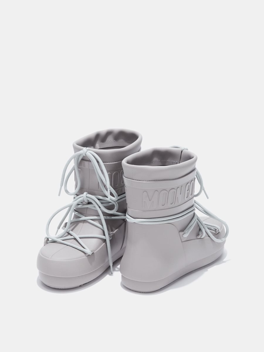 Moon Boot LOW RUBBER RAIN BOOTS - GREY