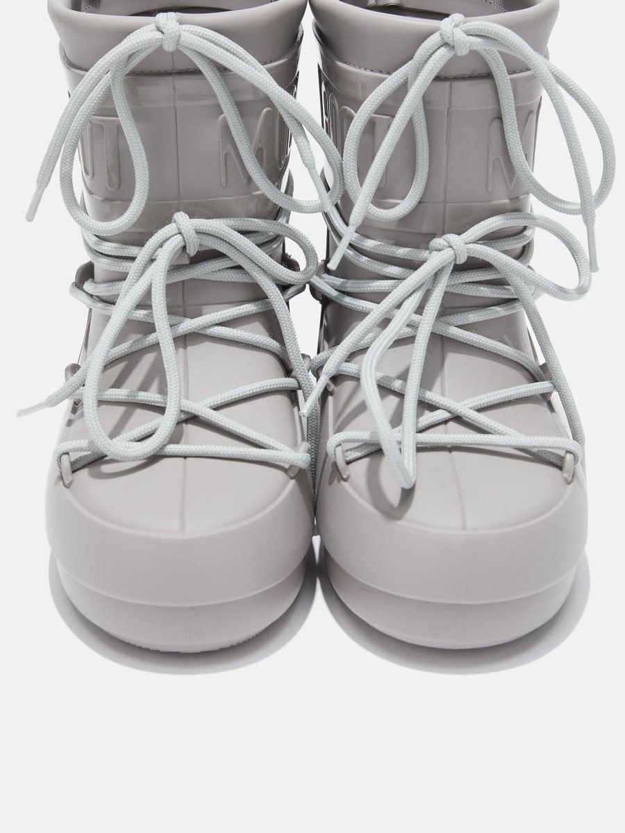 Moon Boot LOW RUBBER RAIN BOOTS - GREY