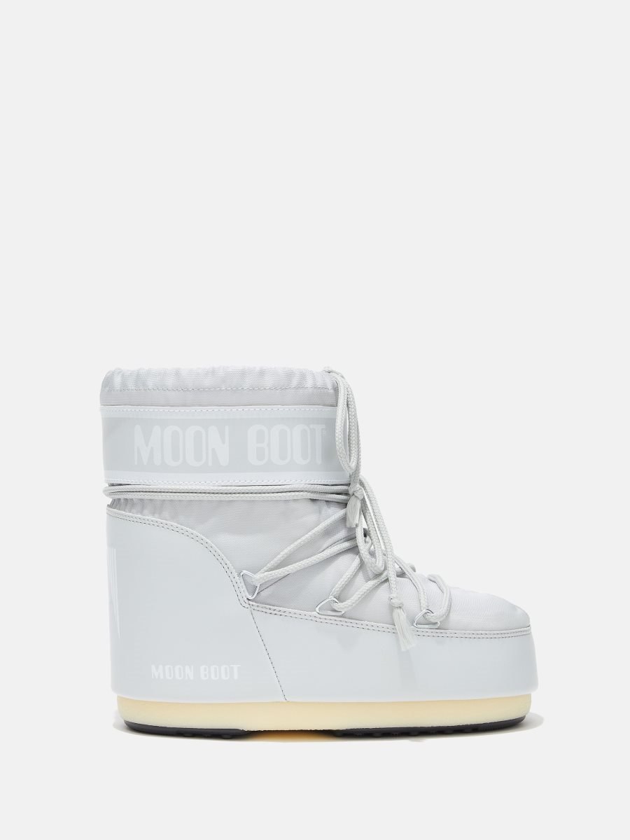 Moon Boot ICON LOW NYLON BOOTS - GLACIER GREY