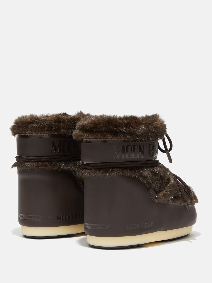 Moon Boot ICON LOW FAUX-FUR BOOTS - BROWN