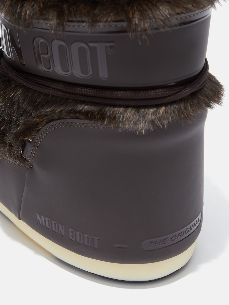 Moon Boot ICON LOW FAUX-FUR BOOTS - BROWN