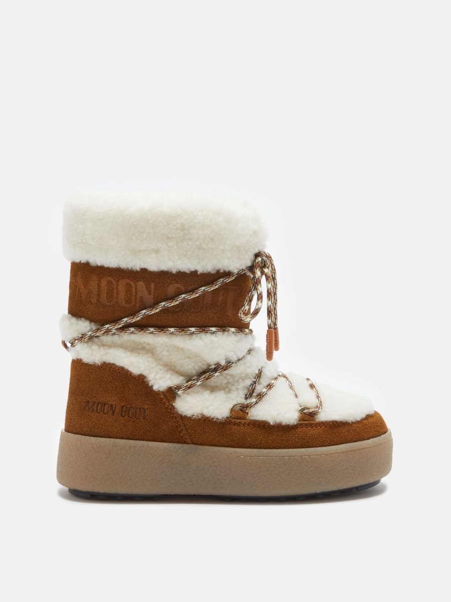 Moon Boot Jtrack Junior Shearling Boots - WHISKY