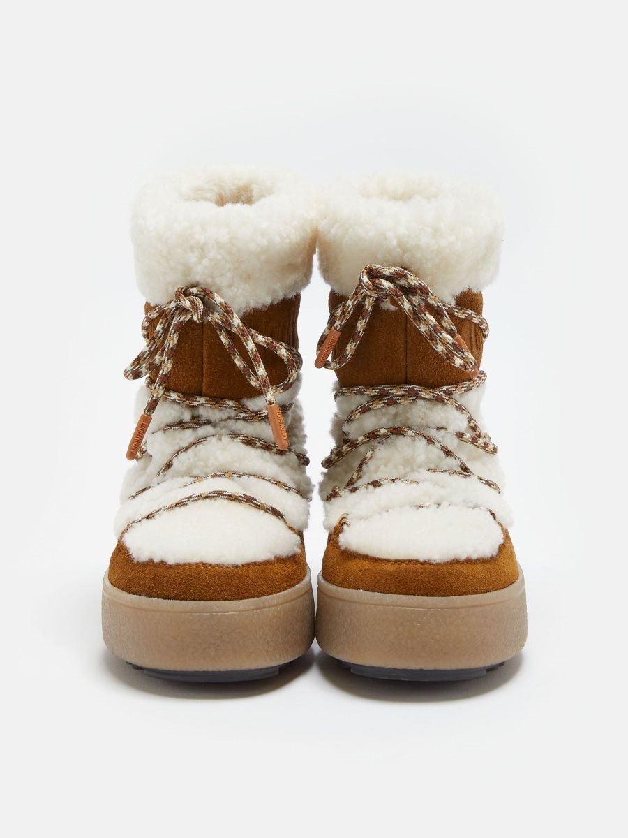 Moon Boot Jtrack Junior Shearling Boots - WHISKY