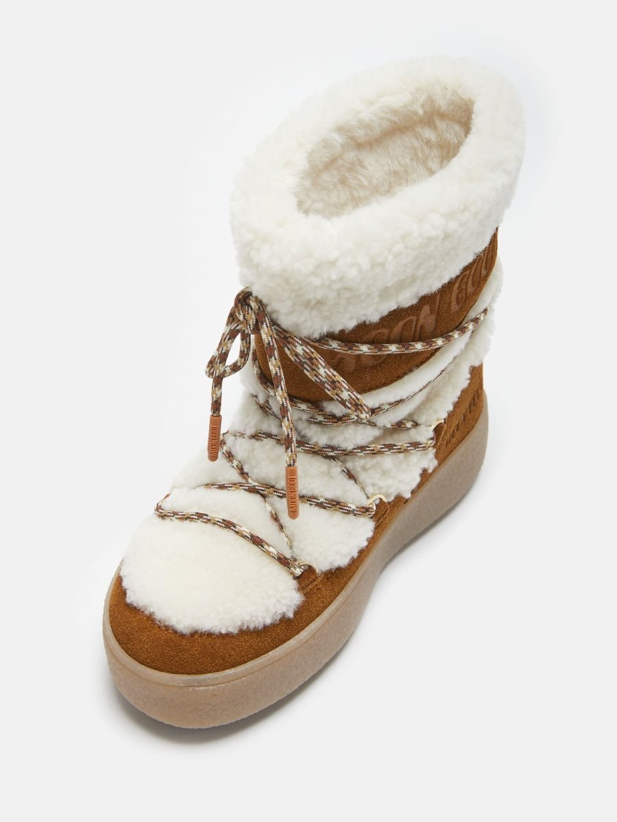 Moon Boot Jtrack Junior Shearling Boots - WHISKY