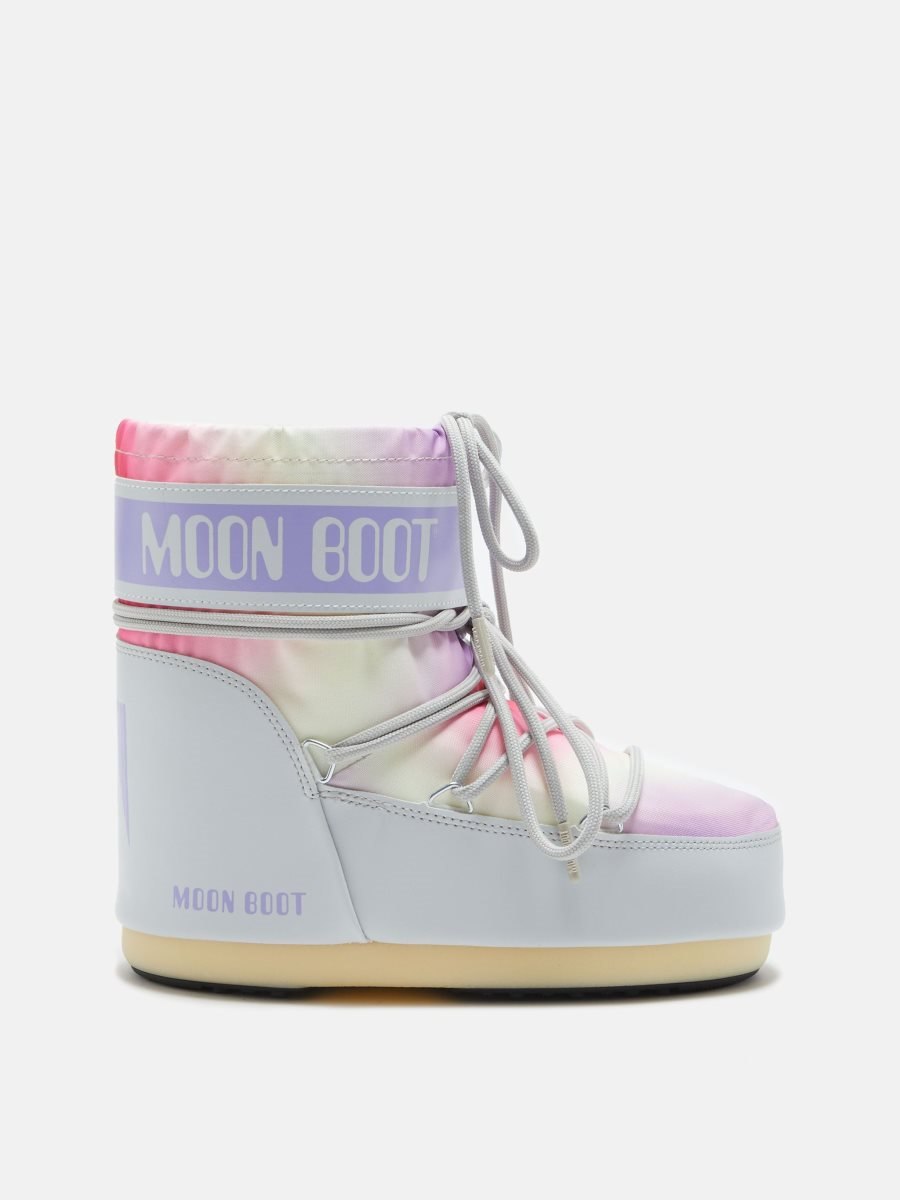 Moon Boot ICON LOW TIE-DYE BOOTS - GLACIER GREY