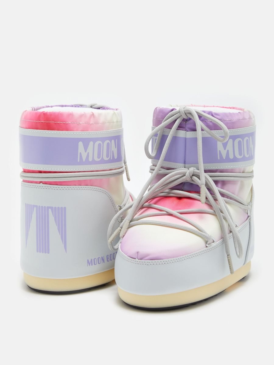 Moon Boot ICON LOW TIE-DYE BOOTS - GLACIER GREY