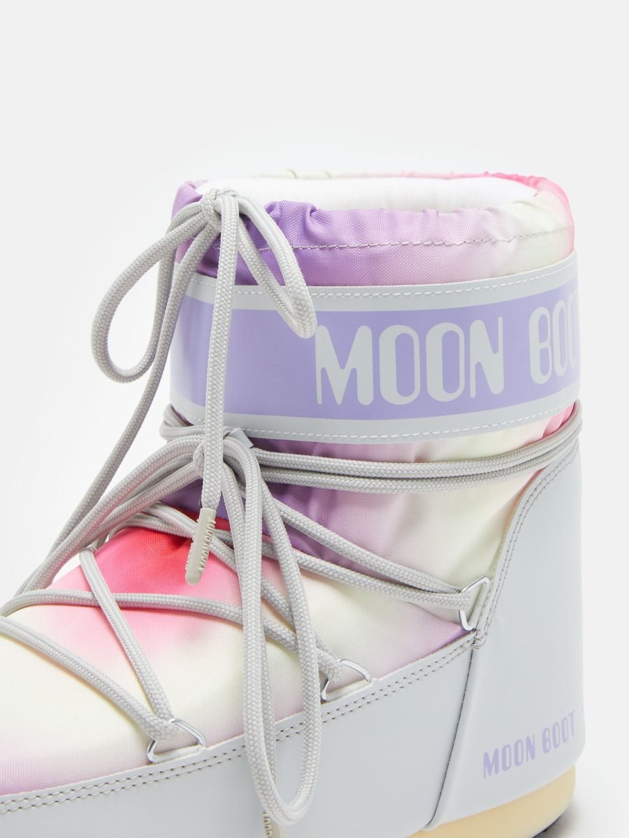 Moon Boot ICON LOW TIE-DYE BOOTS - GLACIER GREY