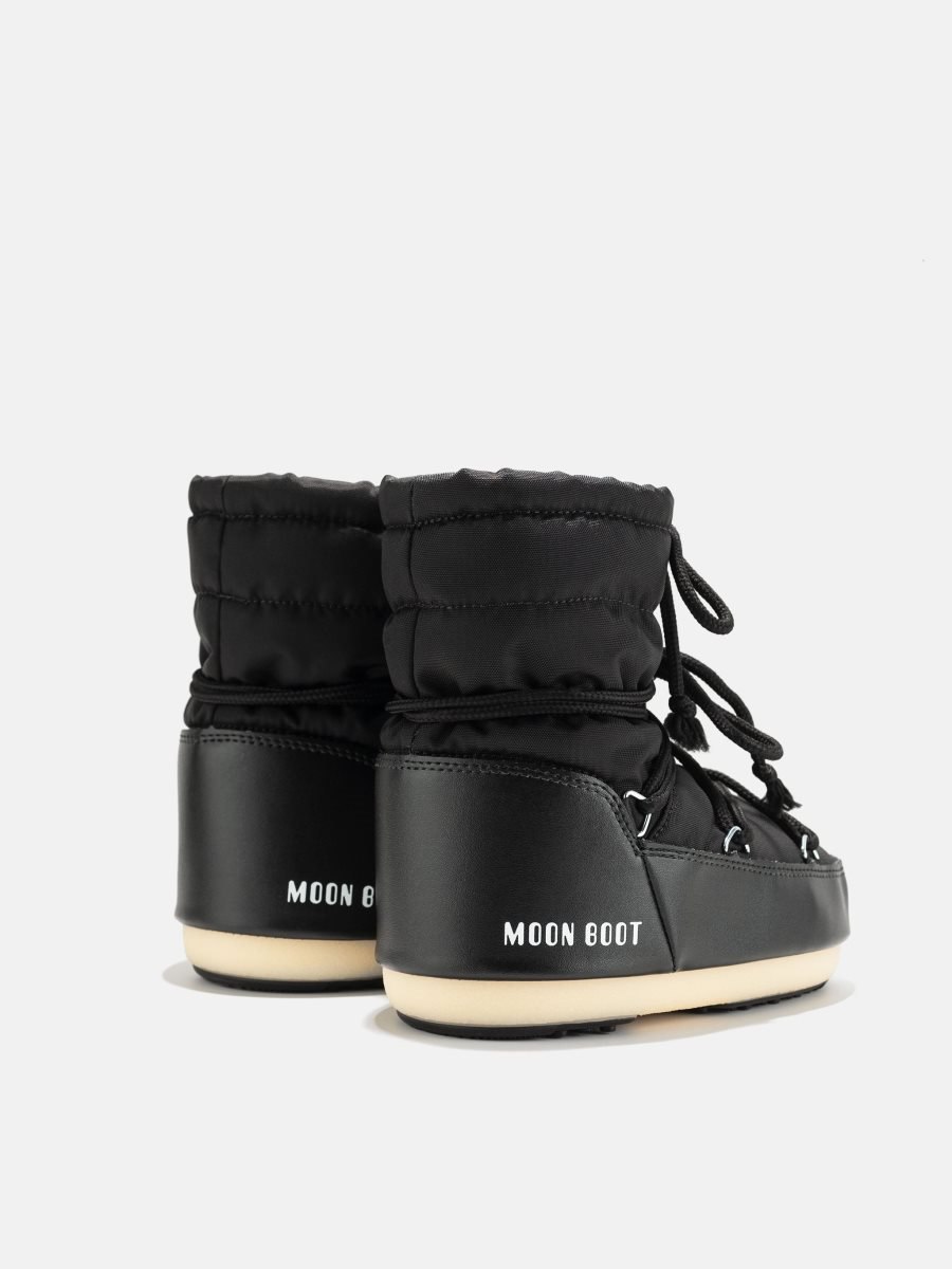 Moon Boot ICON LIGHT JUNIOR LOW NYLON BOOTS - BLACK