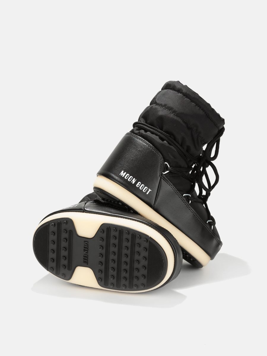 Moon Boot ICON LIGHT JUNIOR LOW NYLON BOOTS - BLACK