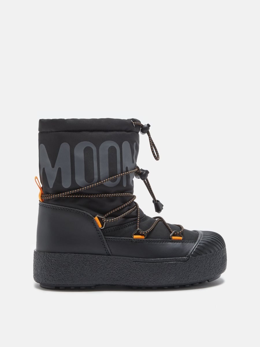 Moon Boot JTRACK POLAR JUNIOR BOOTS - BLACK/ORANGE