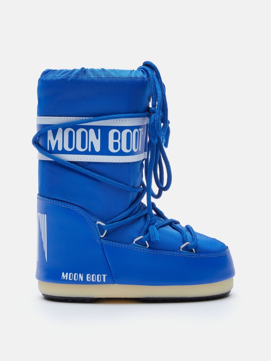 Moon Boot ICON JUNIOR NYLON BOOTS - ELECTRIC BLUE